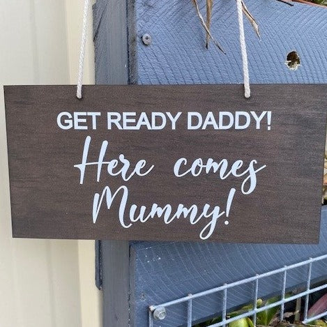Wooden Page Boy Sign