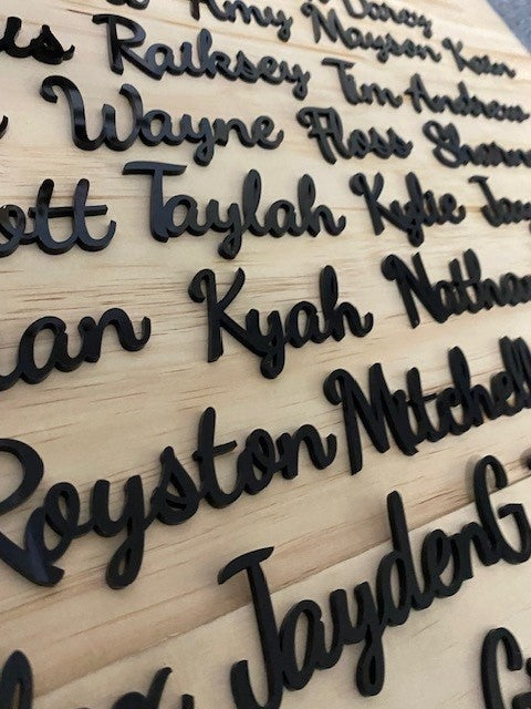 Place Names Wooden, Plate Names, Laser Cut Names