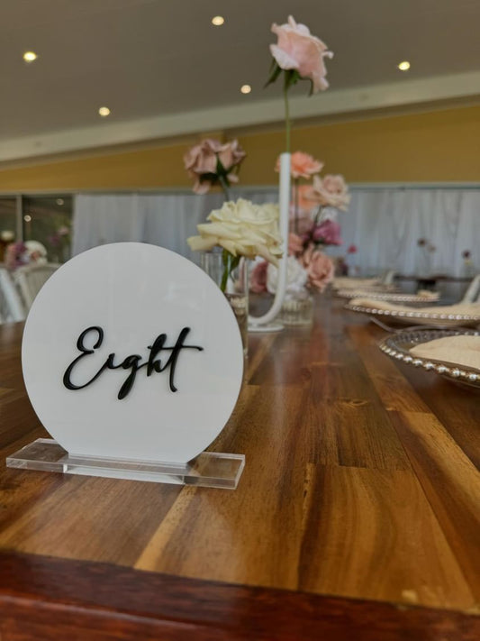 Table Numbers - Acrylic Weddings & Events