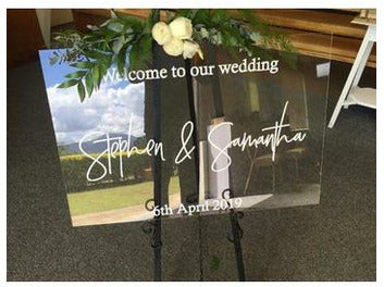signs,acrylic,events,wedding