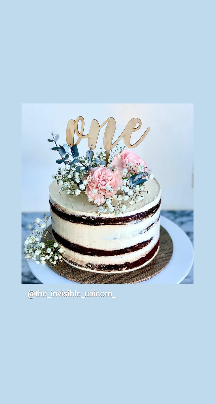 Wooden Number Cake Toppers